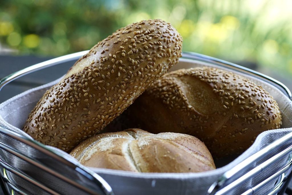 Homemade Authentic Mini Muffuletta Loaf Of Bread