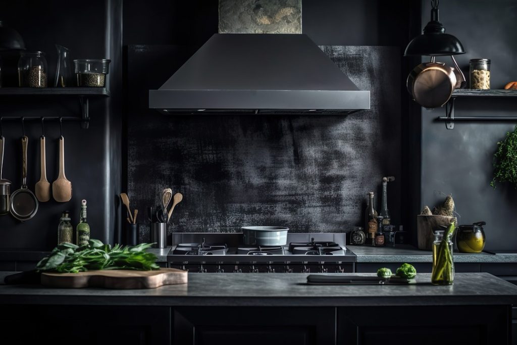 The Art Of Balancing Black Kitchen Cabinets And Modern Cooking Ranges | Stunning Kitchen Design